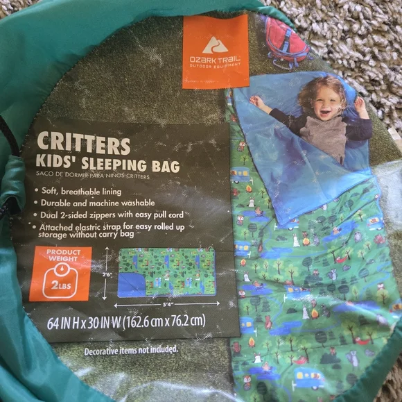 Nature Woods Critters Kids Sleeping Bag - Picture 15 of 16